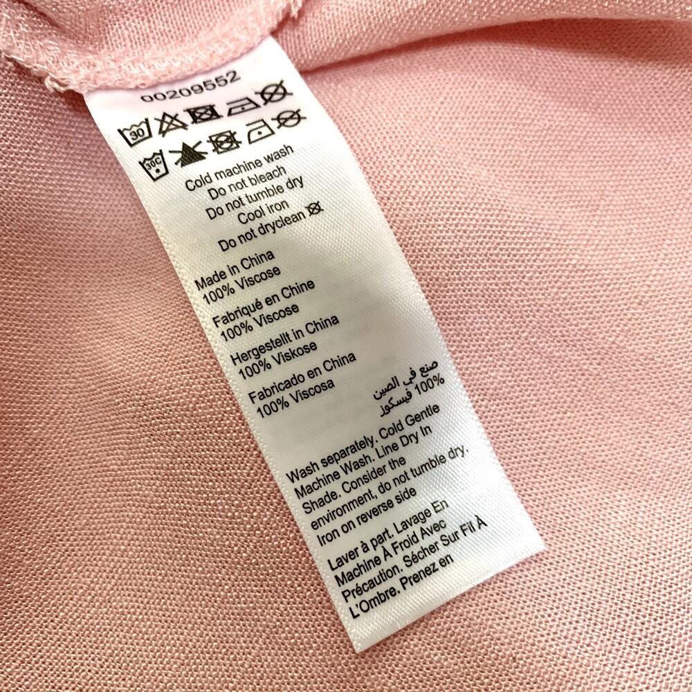 ARNA YORK Selena Tunic Top Petal Pink Tiered Lagenlook Double Hem Size 30/32 - Picture 4 of 5